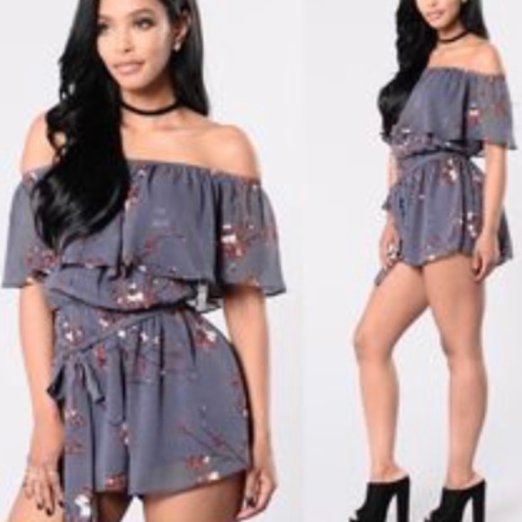 Fashion Nova Pants - NWT Fashion Nova Kiss the Sky Romper size L